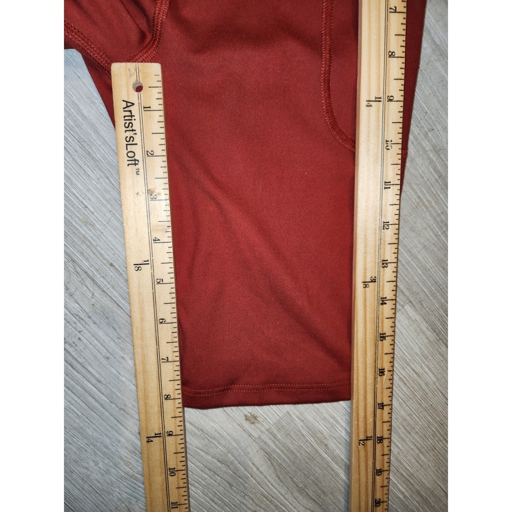 Under Armour NEW Womens High Rise Bike Shorts Dark Red Fitted Side Pocket XS - Picture 5 of 6